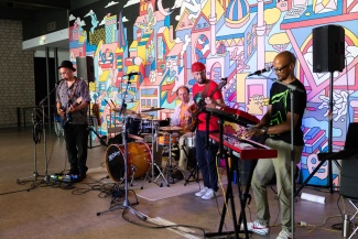 Optreden van een band