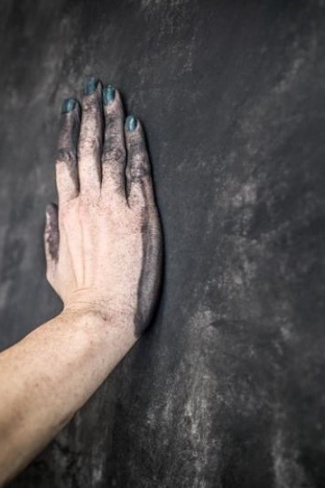 Sfeer foto van houtskool tekenen