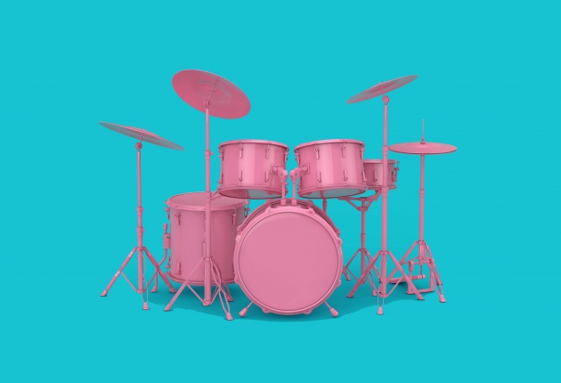 Roze drumstel