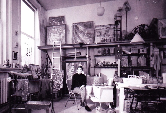 Vera Harmsen in atelier. Foto Erno Wientjes