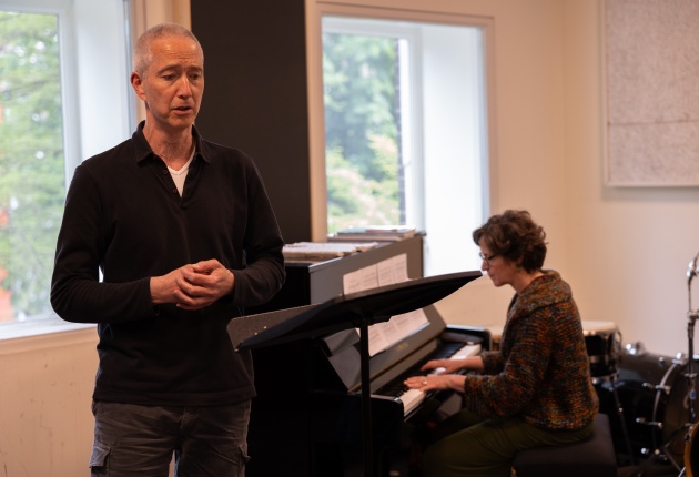 Manfred en Cora tijdens masterclass zang